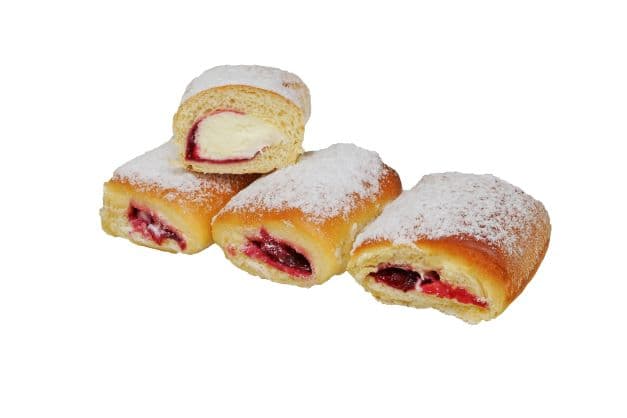 OLSZA KRAINA WYPIEKOW Buleczki wisniowe ze smietanka. 37,48 zl/kg