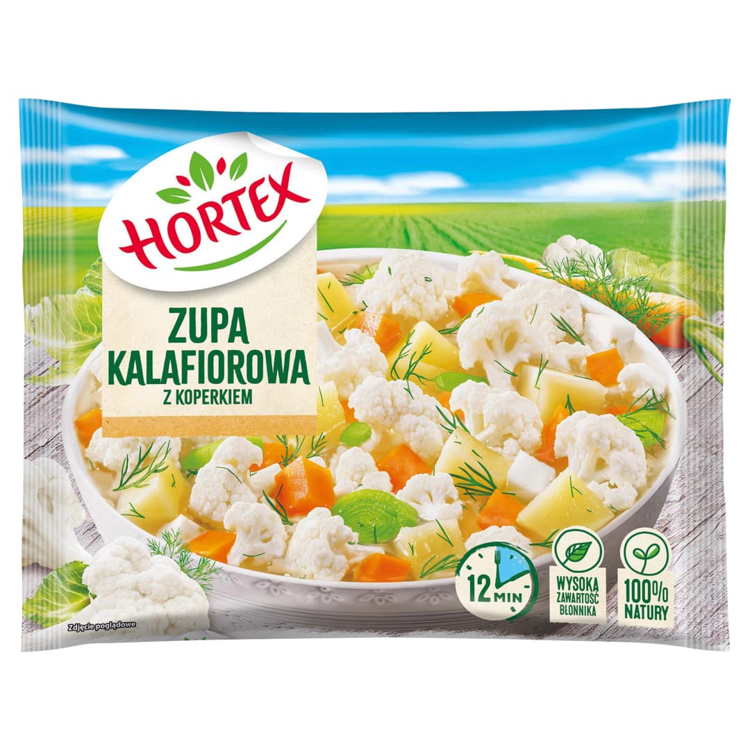 HORTEX Zupa kalafiorowa z koperkiem mrozona. 15,53 zl/kg