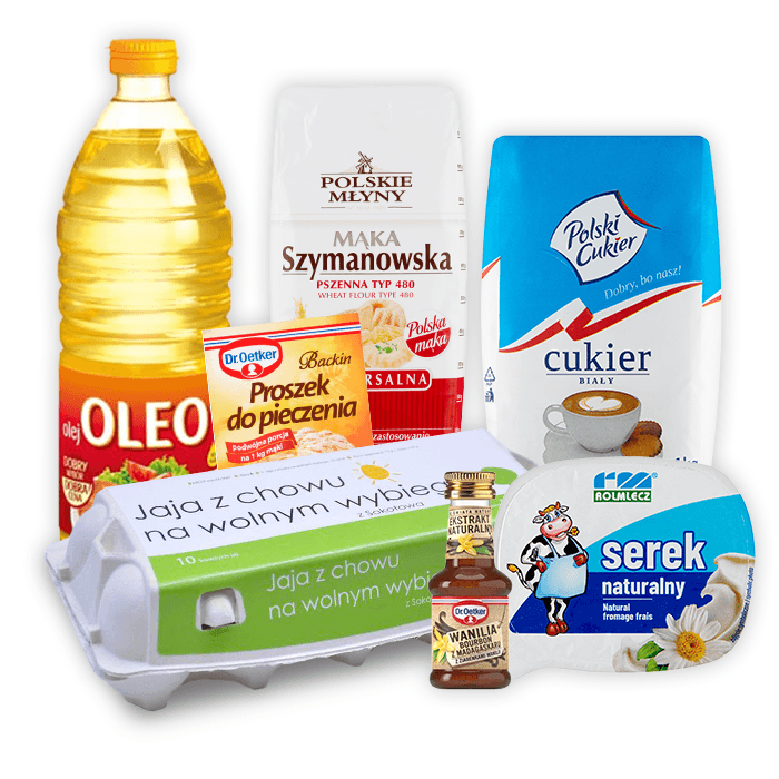 MULTIPAK Zestaw na gofry na serku homogenizowanym.