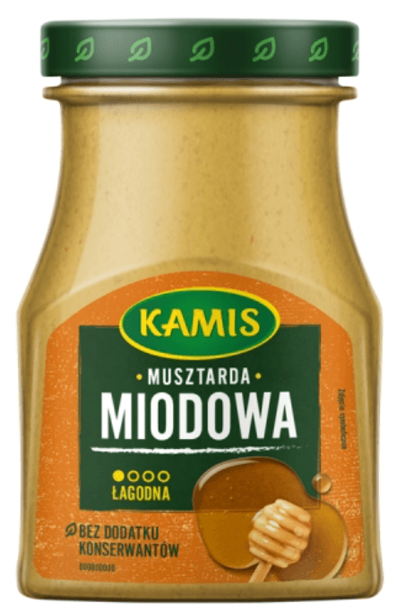 KAMIS Musztarda miodowa. 25,89 zl/kg