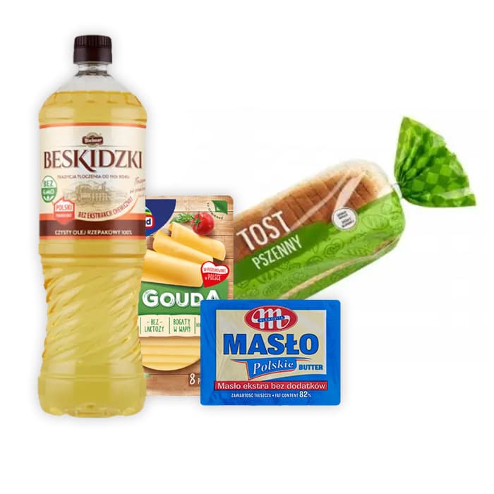 MULTIPAK Zestaw na grzanki z serem z patelni.