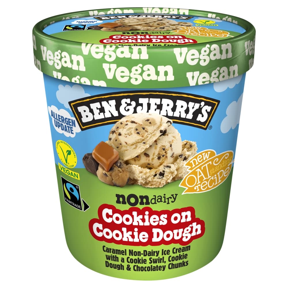 BEN&JERRY'S Lody karmelowe z kawalkami ciastek z czekolada VEGAN. 73,10 zl/l