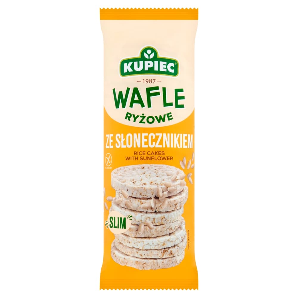 KUPIEC Wafle ryzowe ze slonecznikiem Slim. 43,22 zl/kg