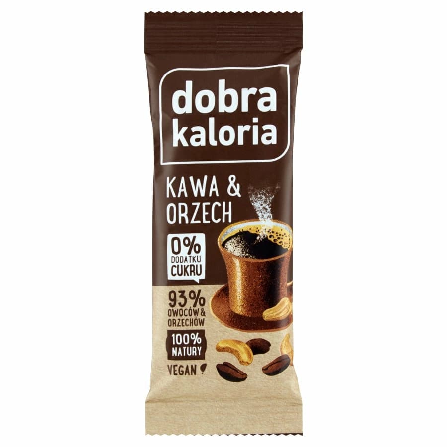 DOBRA KALORIA Baton daktylowy nerkowce & kawa bezglutenowy. 82,57 zl/kg