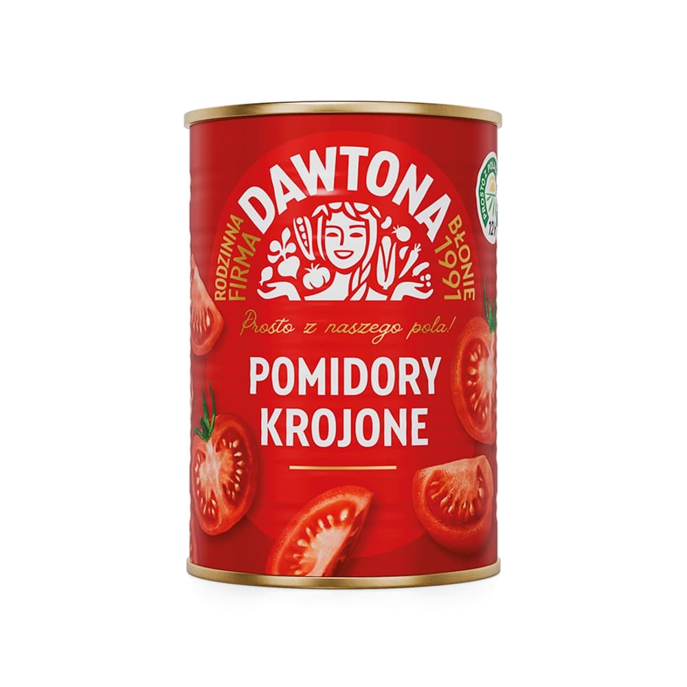 DAWTONA Pomidory krojone bez skorki. 12,48 zl/kg