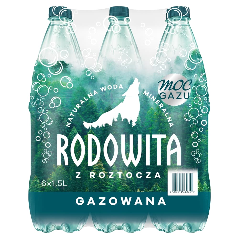 RODOWITA Woda mineralna gazowana 6-pak. 1,59 zl/l