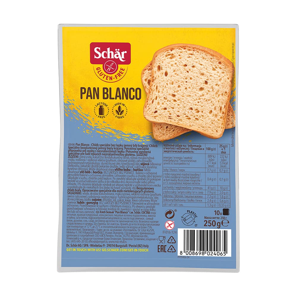 SCHAR Chleb bialy Pan Blanco bezglutenowy. 30,36 zl/kg