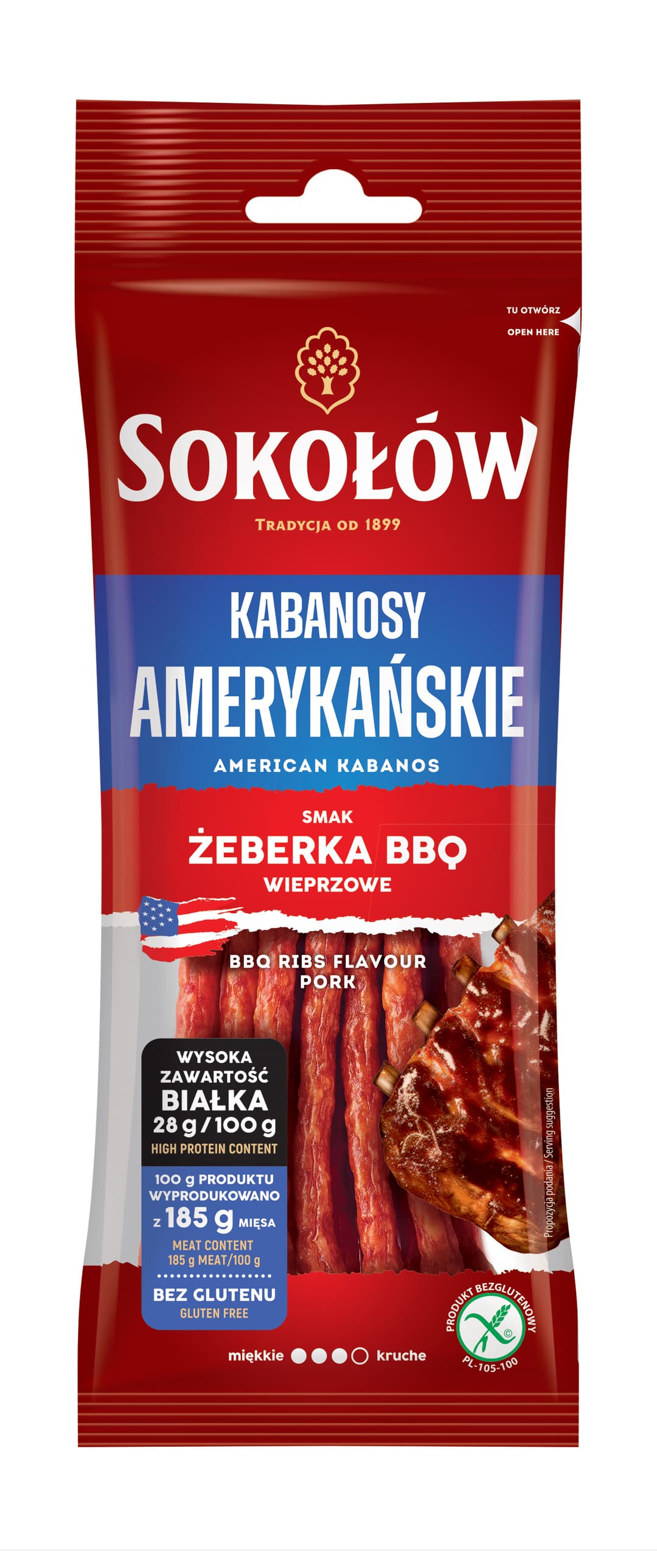 SOKOLOW Kabanosy Amerykanskie. 84,90 zl/kg