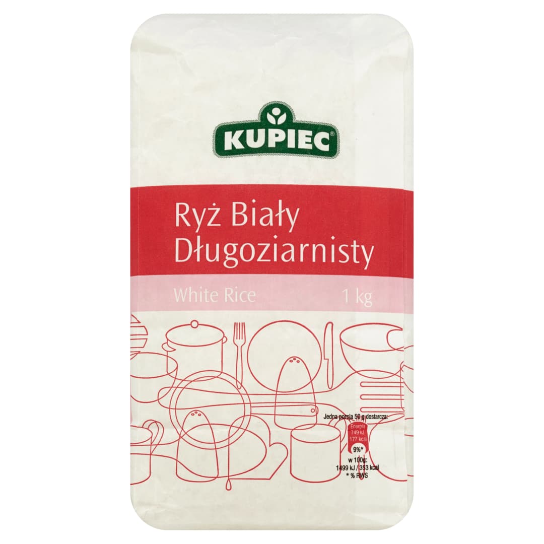 KUPIEC Ryz bialy dlugoziarnisty. 6,99 zl/kg