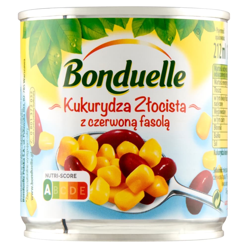 BONDUELLE Kukurydza zlocista z czerwona fasola. 35,24 zl/kg