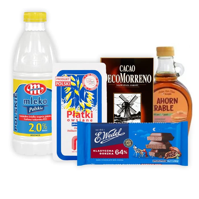 MULTIPAK Zestaw na podwojnie czekoladowa proteinowa owsianke.