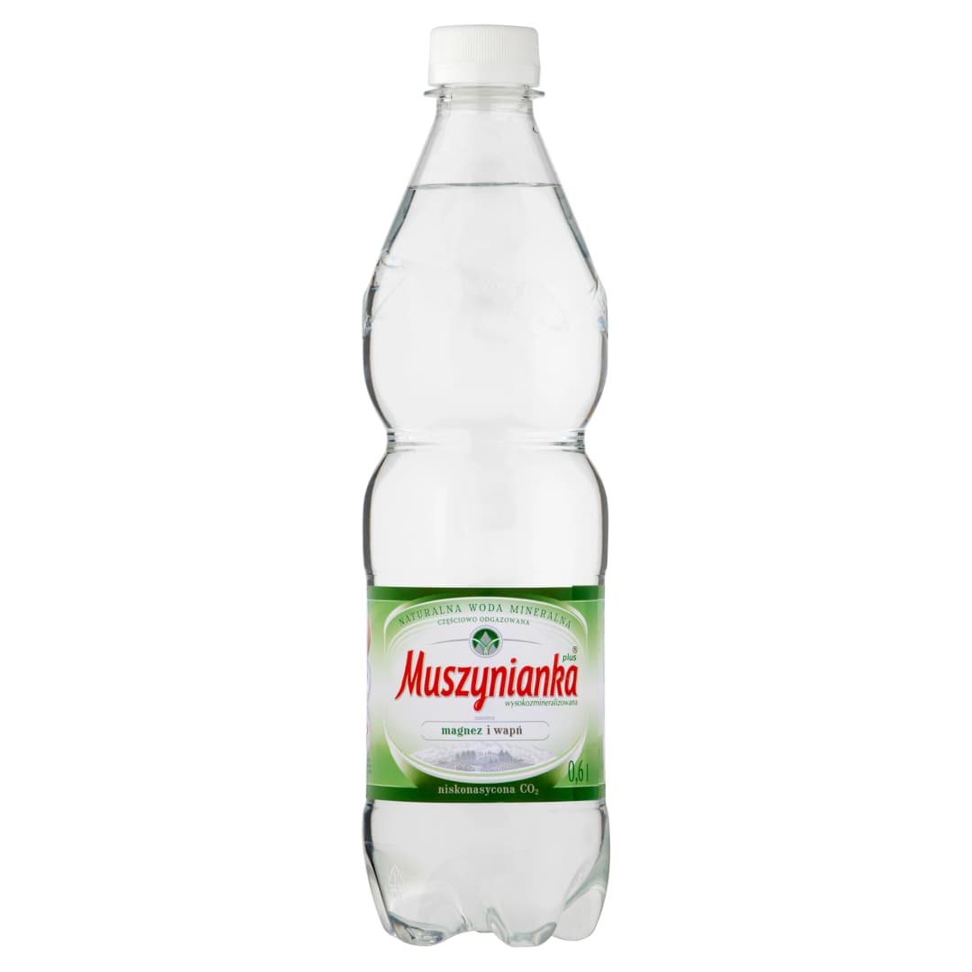 MUSZYNIANKA Niskonasycona CO2 naturalna woda mineralna. 3,65 zl/l