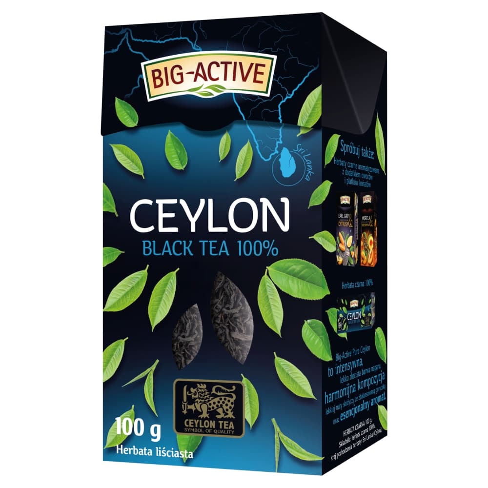 BIG-ACTIVE Herbata czarna lisciasta Ceylon. 58,90 zl/kg