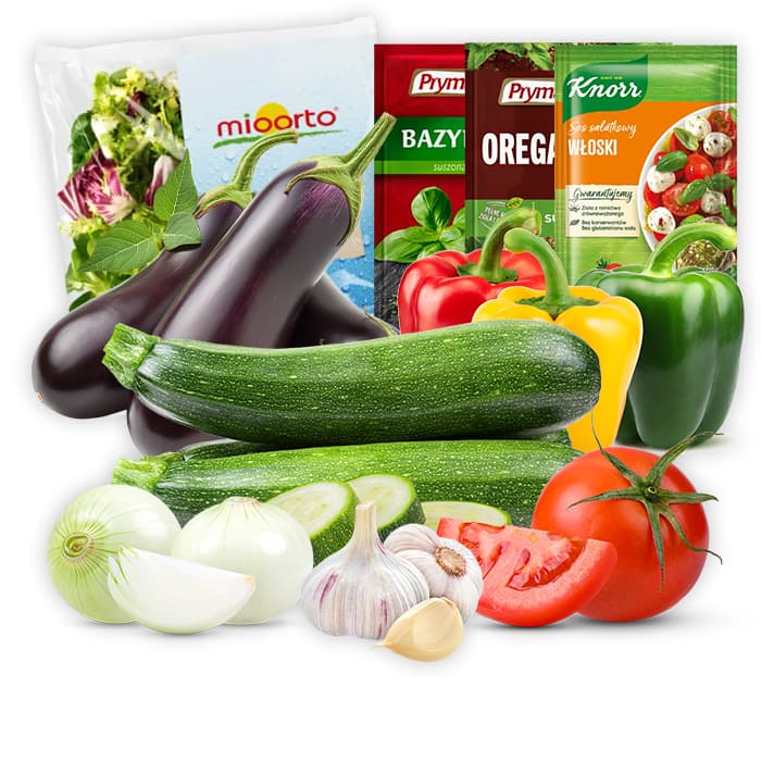 MULTIPAK Zestaw na salatke z pieczonymi warzywami.