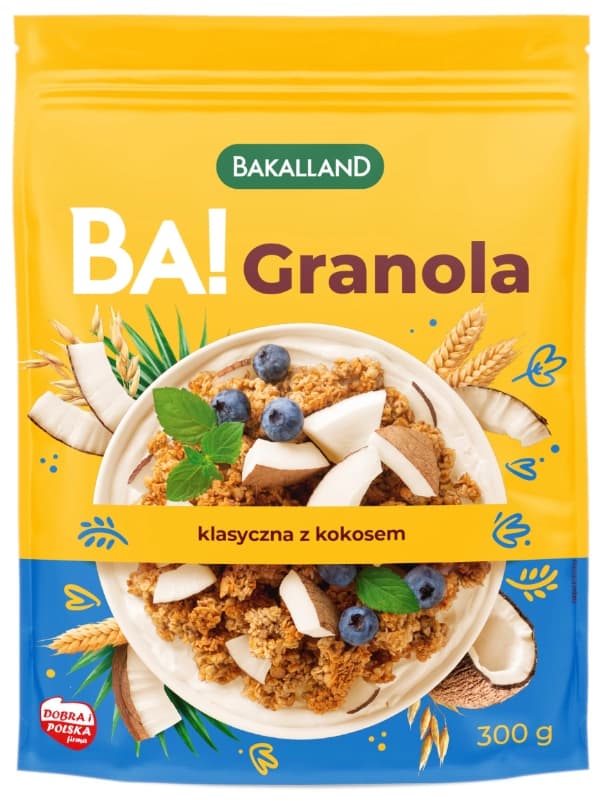 BAKALLAND BA! Granola klasyczna z kokosem. 26,63 zl/kg