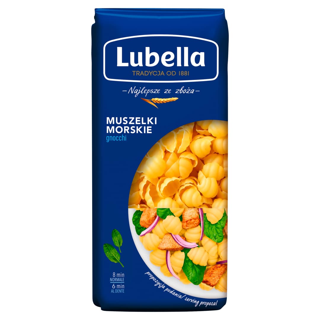 LUBELLA Makaron muszelki morskie. 12,48 zl/kg