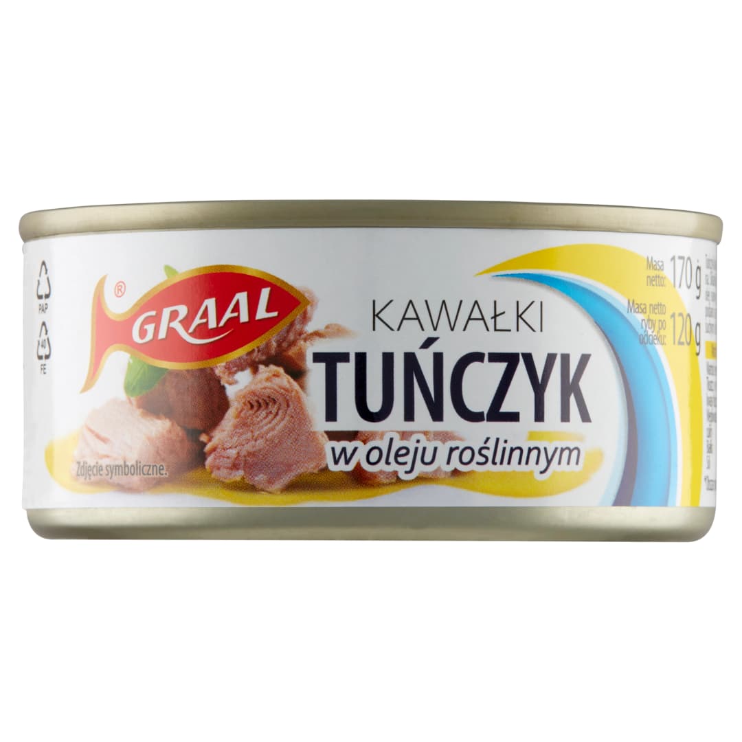 GRAAL Tunczyk kawalki w oleju roslinnym. 49,94 zl/kg