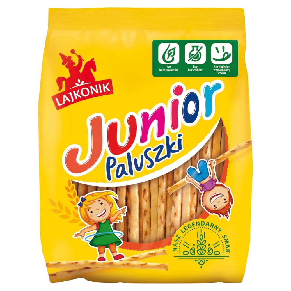 LAJKONIK JUNIOR Paluszki o smaku waniliowym. 22,17 zl/kg