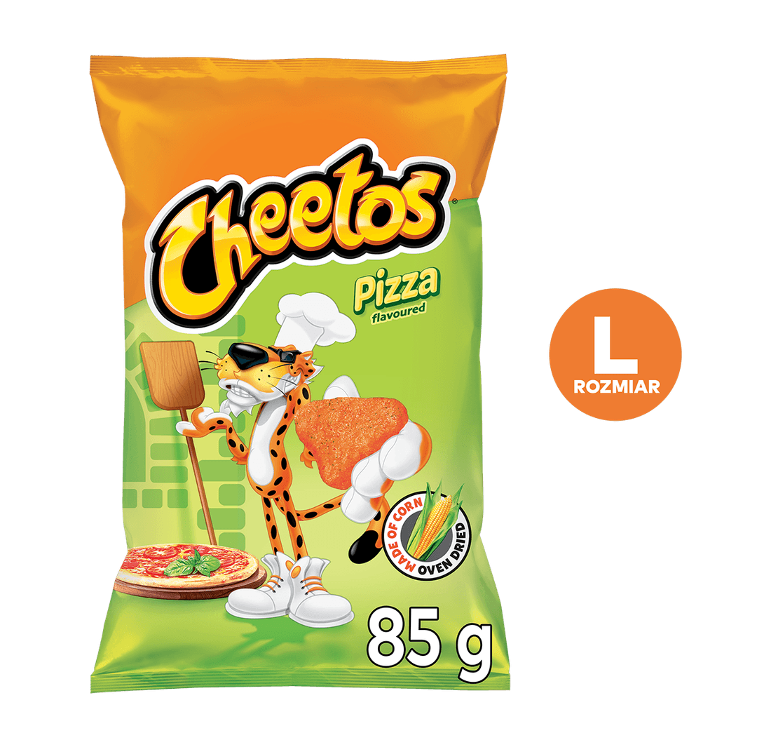 CHEETOS Chrupki kukurydziane o smaku pizzy. 58,71 zl/kg