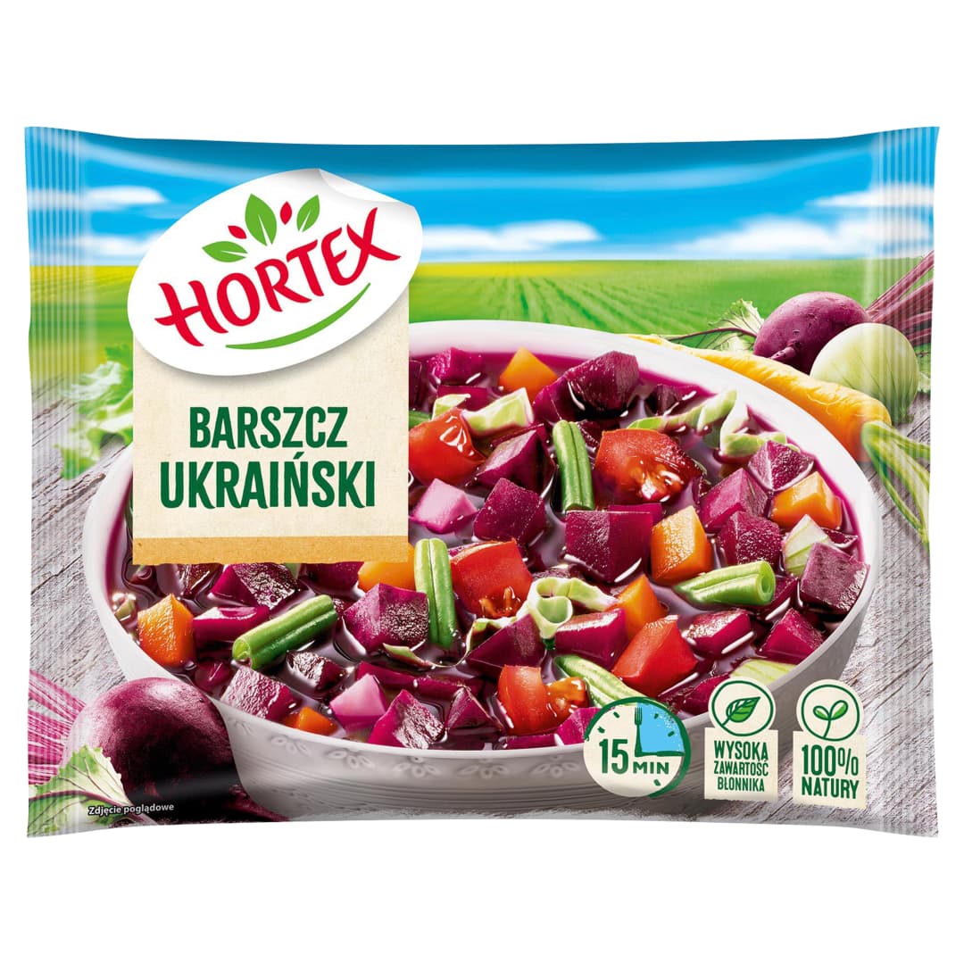 HORTEX Barszcz ukrainski mrozony. 15,31 zl/kg