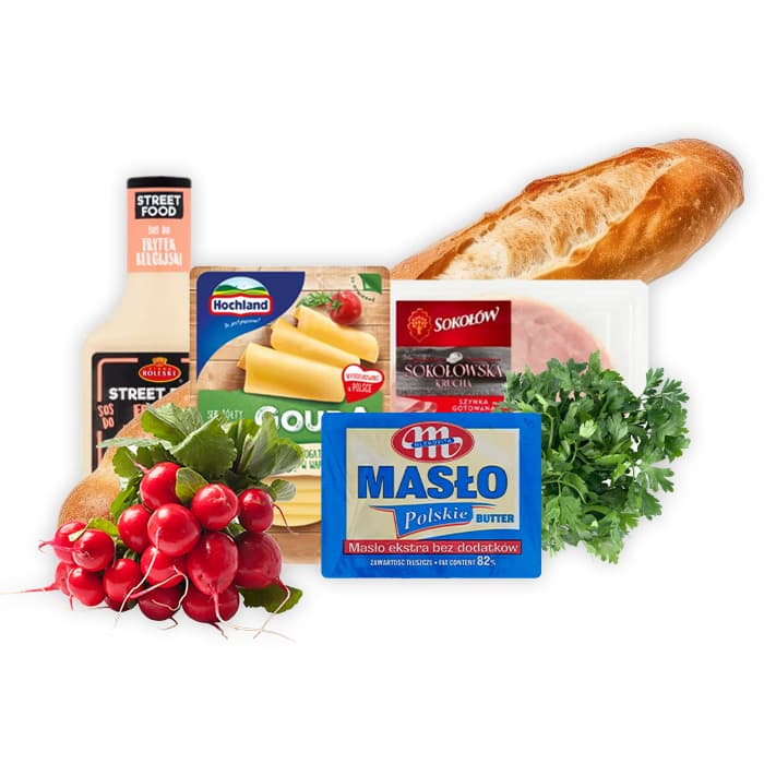 MULTIPAK Zestaw na grzanki z szynka i serem.