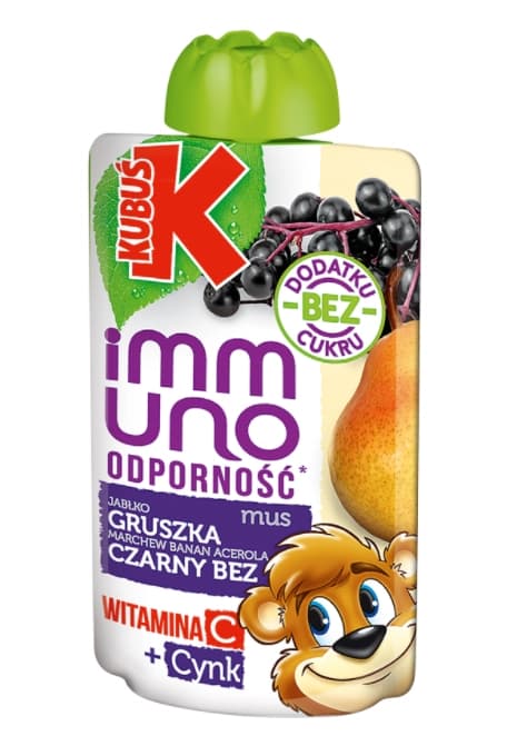 KUBUS Immuno mus gruszka-czarny bez. 23,90 zl/kg