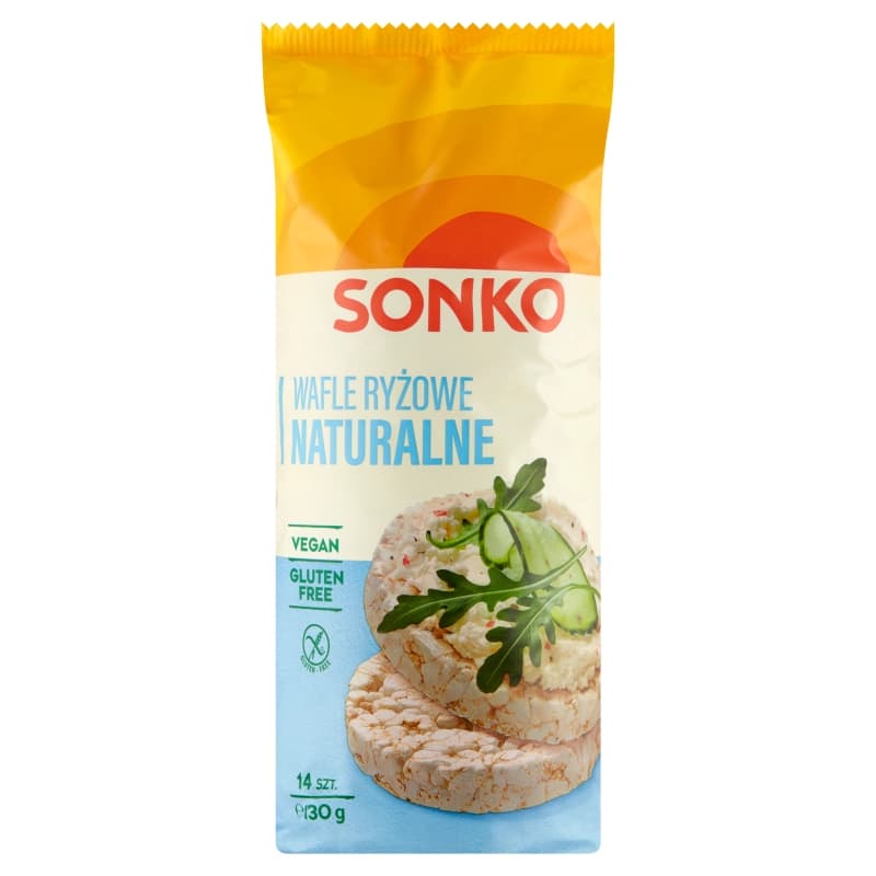 SONKO Wafle ryzowe naturalne bezglutenowe. 33,77 zl/kg