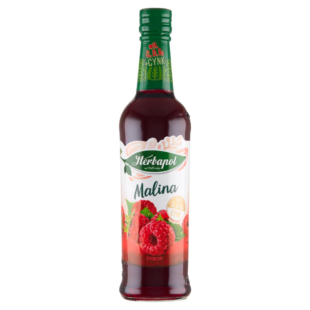 HERBAPOL Syrop o smaku malinowym. 19,02 zl/l
