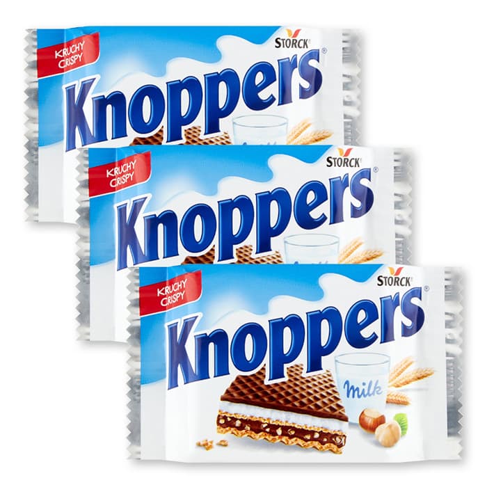 KNOPPERS Wafelek mleczno-orzechowy x3.