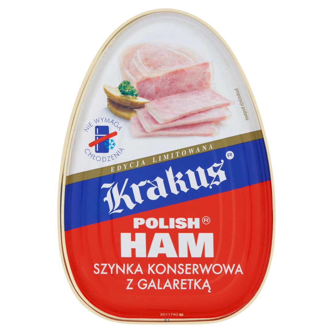 KRAKUS Szynka konserwowa z galaretka. 40,86 zl/kg