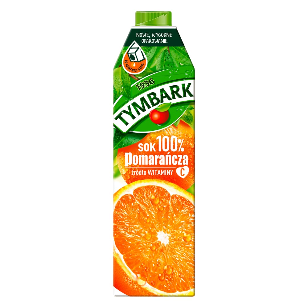 TYMBARK Sok 100% pomarancza. 8,99 zl/l
