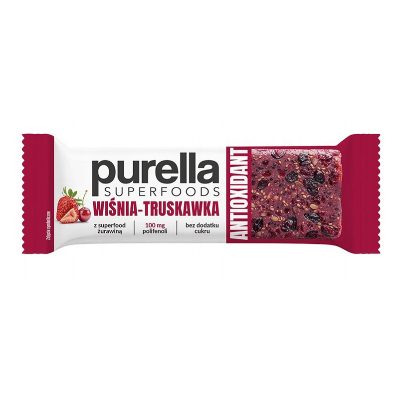 PURELLA SUPERFOODS Baton Antioxidant wisnia-truskawka. 112,25 zl/kg
