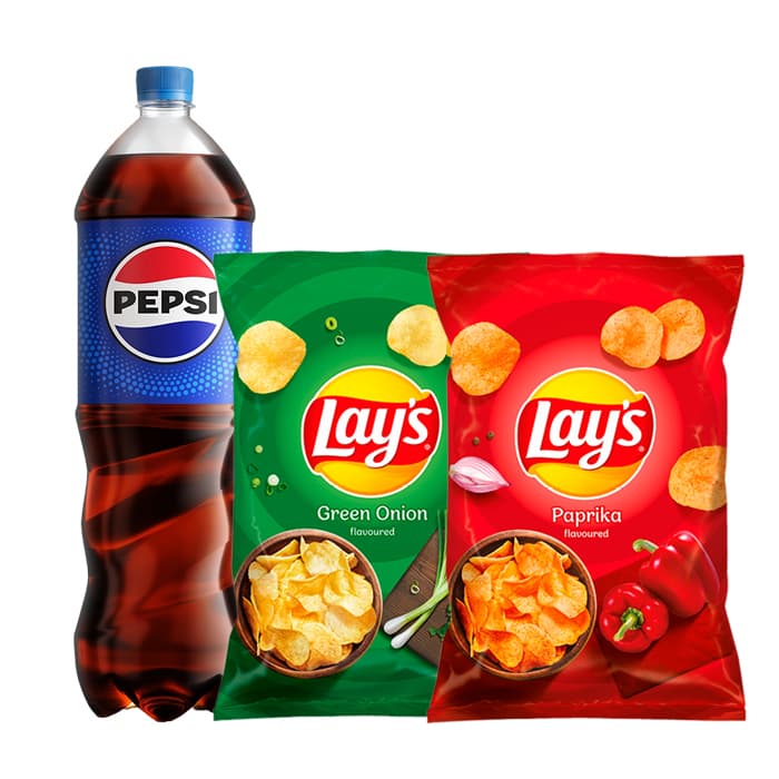 MULTIPAK Pepsi + Lay's papryka + Lay's zielona cebulka.