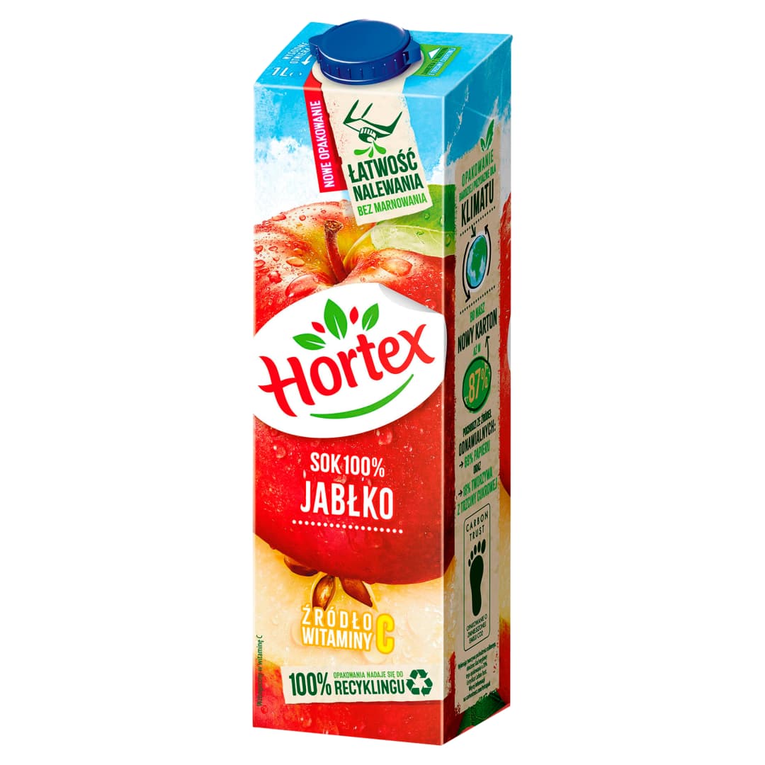 HORTEX Sok 100% jablko. 5,19 zl/l