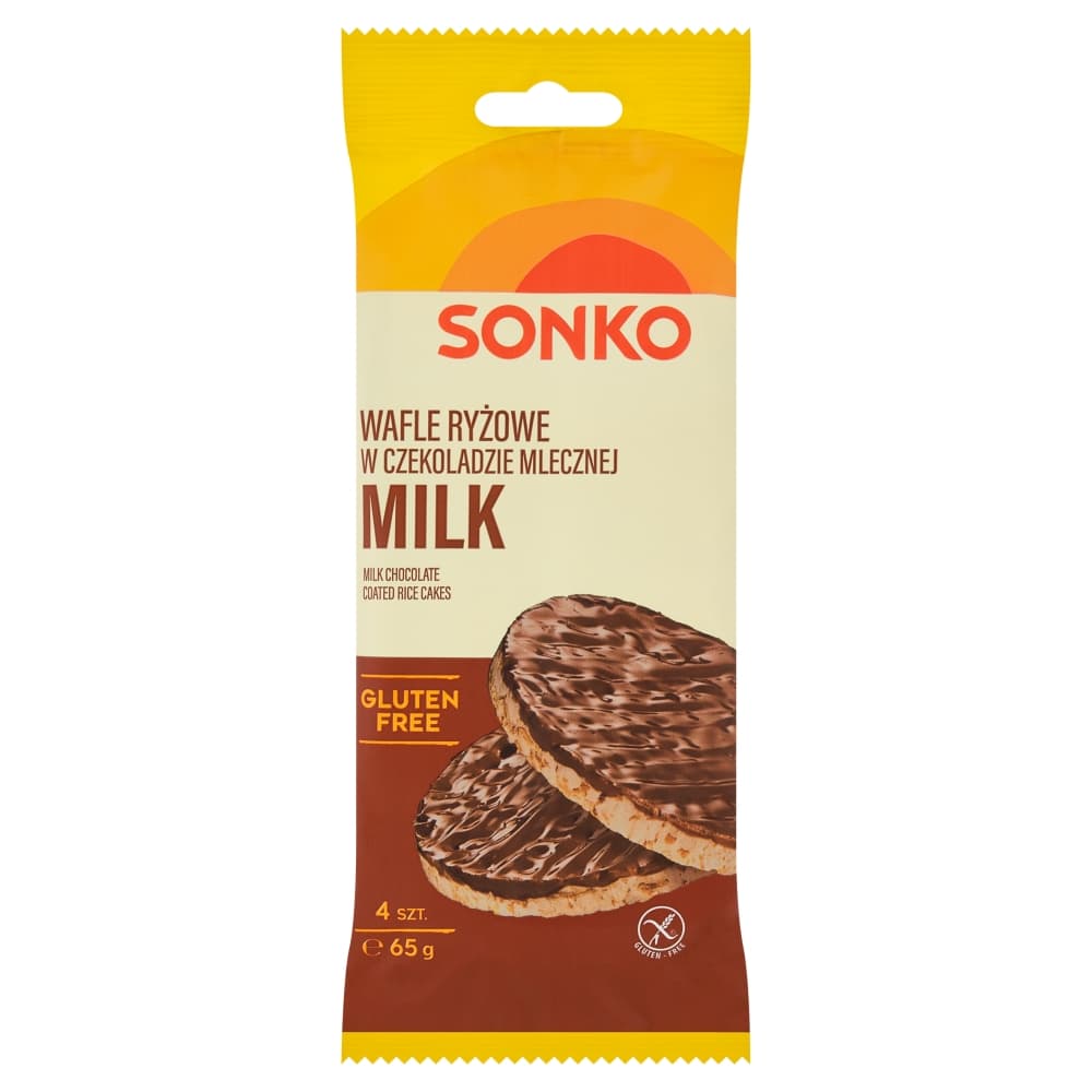 SONKO Wafle ryzowe w mlecznej czekoladzie. 67,54 zl/kg