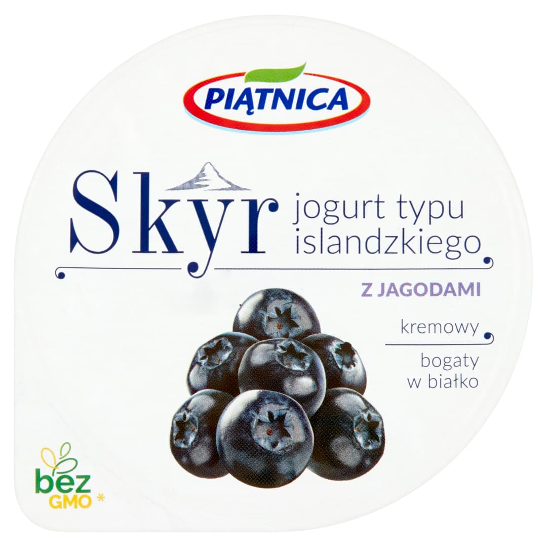 PIATNICA Skyr jogurt typu islandzkiego z jagodami. 23,27 zl/kg