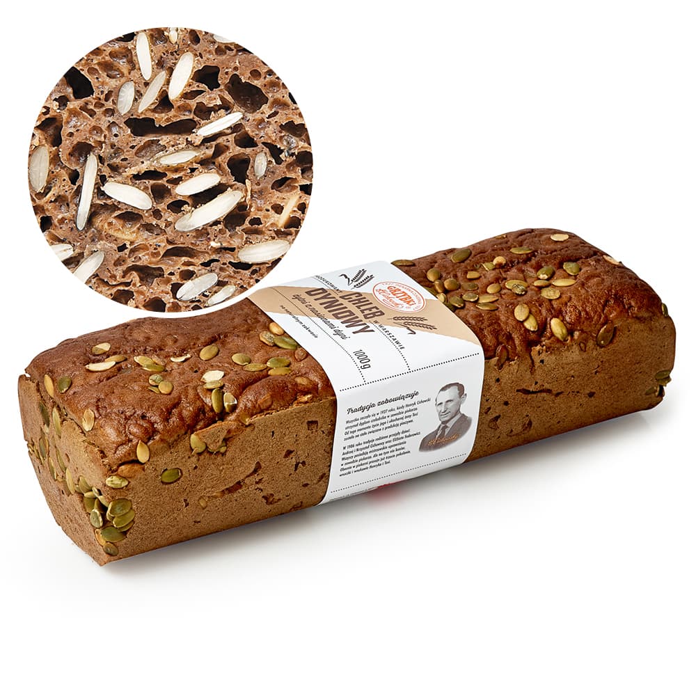 GRZYBKI Chleb dyniowy. 23,99 zl/kg