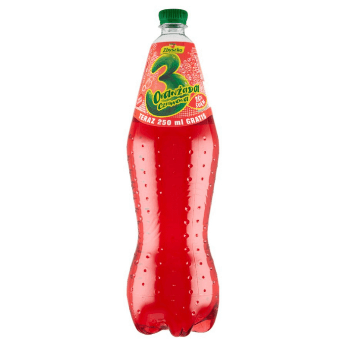 ZBYSZKO 3 Napoj gazowany czerwone pomarancze 20% soku. 2,45 zl/l