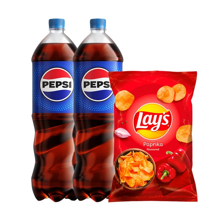 MULTIPAK Pepsi x2 + Lay's paprykowe.
