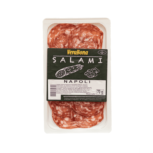VERABONA Salami Napoli lagodne plastry. 111,29 zl/kg