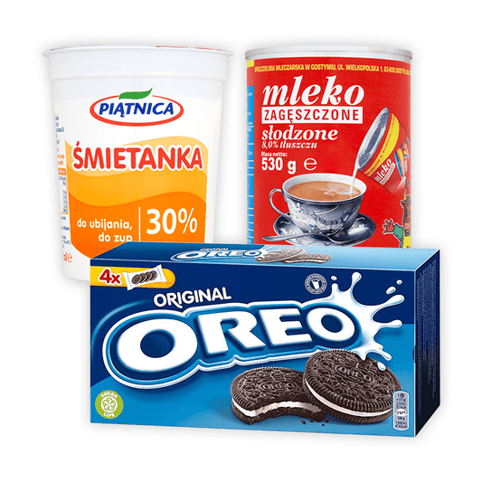MULTIPAK Zestaw na 3- skladnikowe domowe lody oreo.