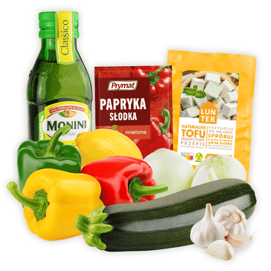 MULTIPAK Zestaw na weganskie szaszlyki z tofu i warzywami z grilla.