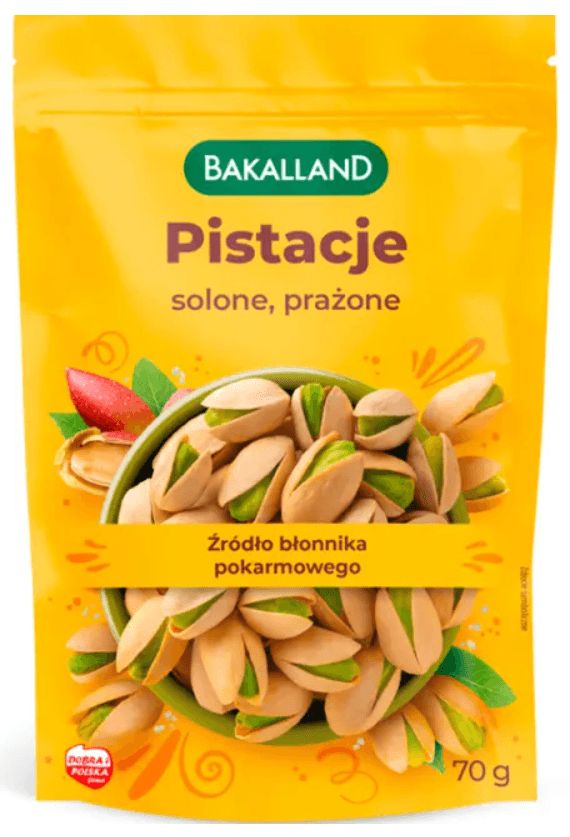 BAKALLAND Pistacje prazone w piecu. 102,71 zl/kg