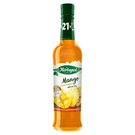 HERBAPOL Syrop o smaku mango z ananasem. 17,36 zl/l