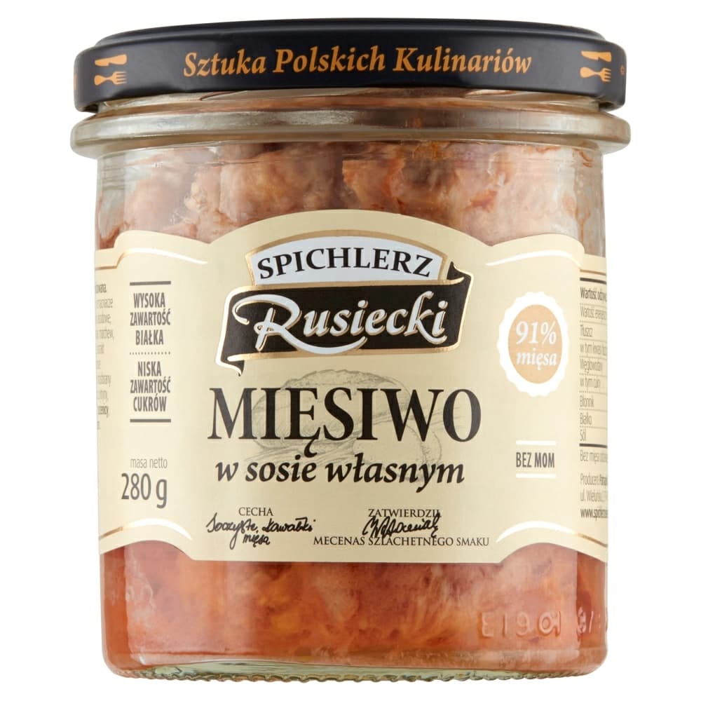 SPICHLERZ RUSIECKI Miesiwo w sosie wlasnym. 34,25 zl/kg