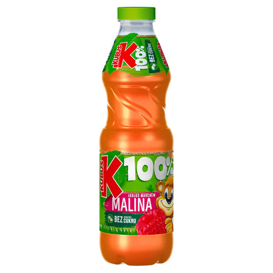 KUBUS 100% Sok malina marchew jablko. 6,11 zl/l