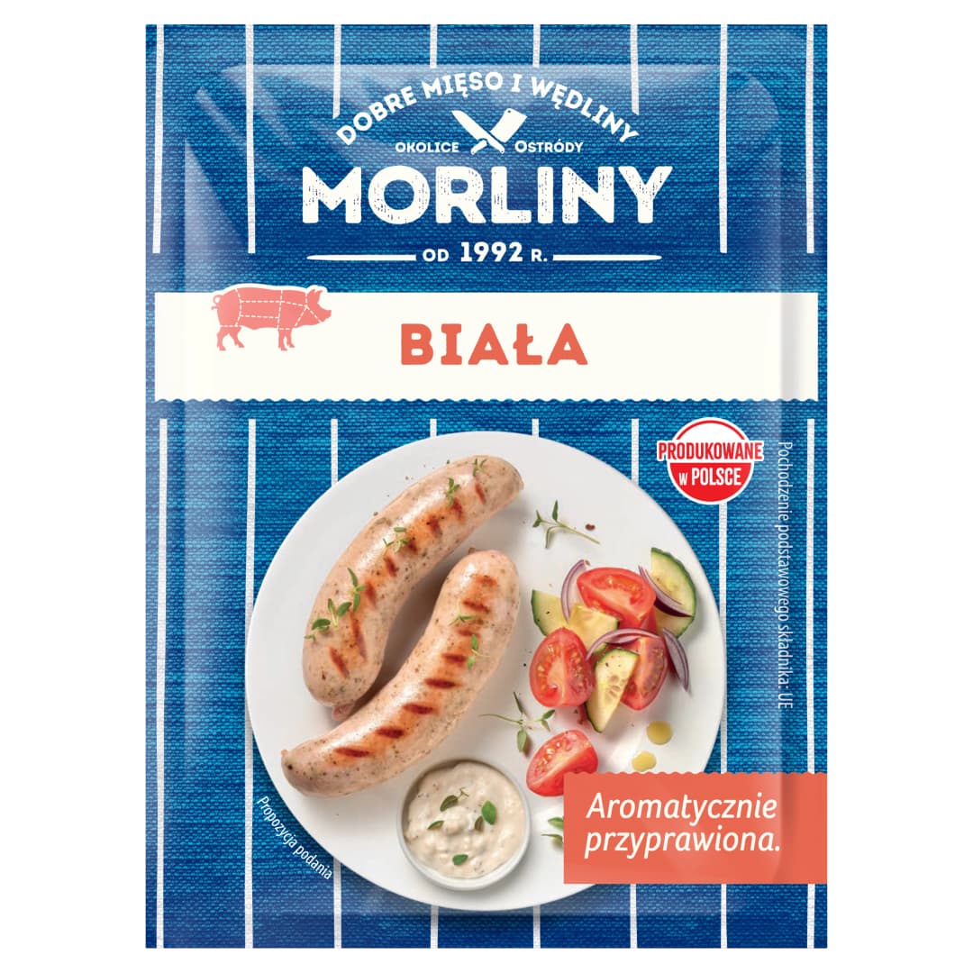 MORLINY Kielbasa biala. 33,32 zl/kg