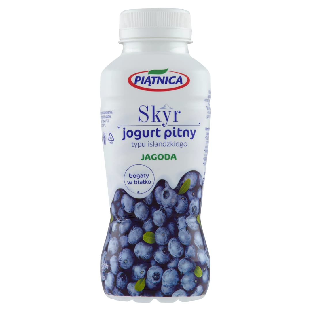 PIATNICA Skyr jogurt pitny typu islandzkiego jagodowy. 13,61 zl/l