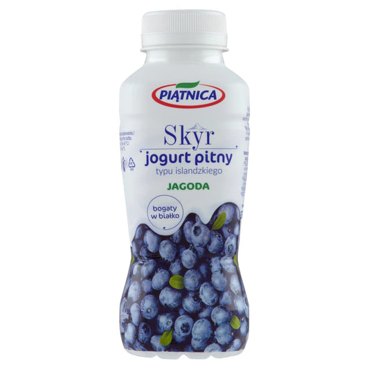PIATNICA Skyr jogurt pitny typu islandzkiego jagodowy. 13,61 zl/l