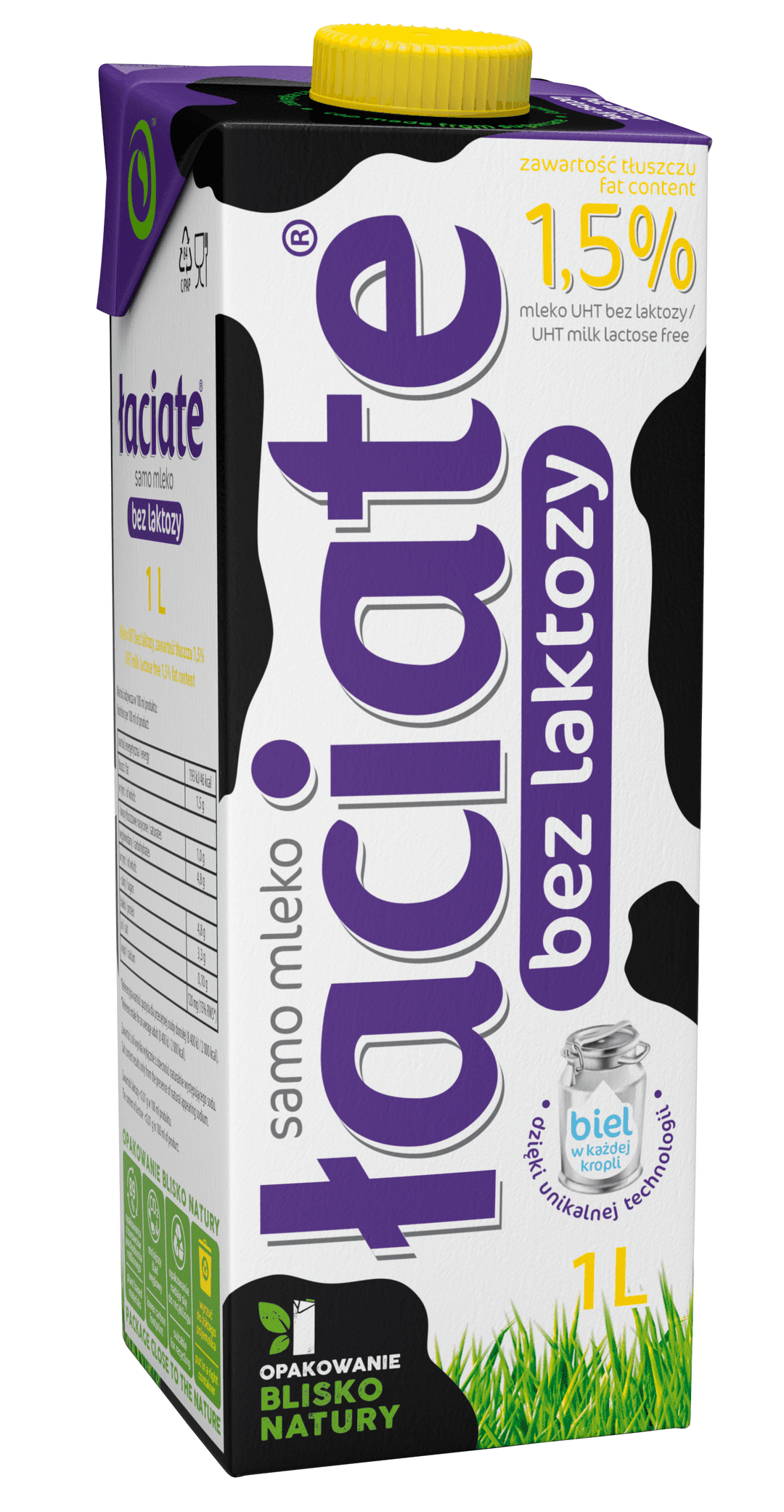 LACIATE Mleko UHT 1,5% bez laktozy. 5,79 zl/l